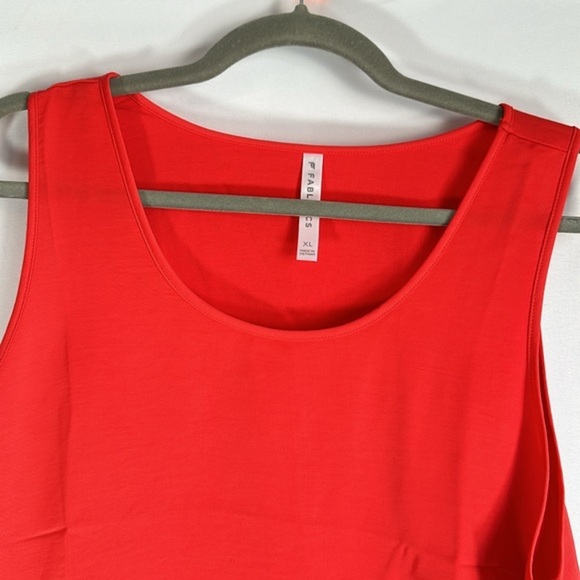 Fabletics Strawberry Red Ecosatin Loose Fit Tank Top - Picture 7 of 11
